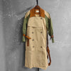 Trench Coat Women's Chic Splicing Color Block Lapel Double Breasted Long Windbreaker Belt Coat Spring 2DA1718