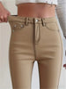 Women Slim Fit Stretch Jeans - 9/10 Length Ankle-Length Colorful Comfort Stretch Fabric Pants Elastic Waist Casual Office Comfy
