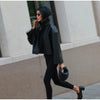 Urban Solid Pu Leather Women Jacket Street Stand Collar Long Sleeve Female Outwear Autumn Winter Lady Streetwear