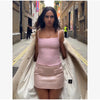 Solid Color Satin Bustier Women Maxi Dress Yellow Spaghetti Strap V Neck Waist-cinching Dresses Party Vestidos
