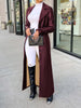 Women’s Coats Thick PU Leather Long Sleeve Winter Notched Neck X-Long Trench Street Wear OL Work Outcoat