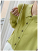 Women's Elegant Spring Knitted Cardigan Wool Polo Neck With Pockets Solid All-Match Casual Soft Tops Coats ZB1047006