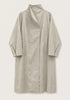 Women Autumn Long Trench Coat Chic Stand Collar Button Batwing Sleeve Oversize Jacket High Street Windproof Loose Outfit