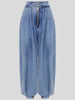 Women Cargo Jeans Casual High Rise Zipper Denim Bloomers Pants Loose Vintage Streetwear Ruched Basic Jeans Trousers