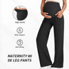 Plus Size Maternity Straight Pants Autumn Winter High Waist Pregnant Women Wide-leg Pants Outer Wear Premama Loose Trousers