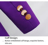 High-quality Office Suit Purple Jacket and Trousers 2-piece Set Waist Suit Temperament Suits for Women Hjlzbw