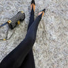Korean Winter Black High Waisted Skinny Y2K Women Pants Sexy Glitter Casual Club Leggings Pants Long
