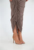 Long Sleeve Ruched Sexy Maxi Dress For Women Autumn Winter Drawstring Turtleneck Bodycon Sexy Long Dress Elegant