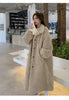 Winter Lamb Fur Long Warm Coat For Women Stand Collar Solid Color Single Breasted Loose Fit Clothing 2VV234