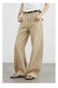 Women Jeans Solid Loose Casual Split Wide Leg Denim Pant Workwear Female Trousers Spring Autumn
