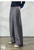 Women's Wide Leg Suit Pants Fall Drapey Seam Detail Tailored Office