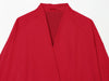 Red Short Jacket For Women Loose Fit V Collar Long Sleeve Coat Spring Autumn Female Street Outerwear