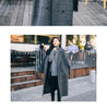 Plaid Woolen Coat Women's Mid-length Korean Version Loose Autumn and Winter Student Loose Over-the-knee woolen Coat W52