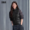 Women Down Vest Thermal Warmth Lightweight 90 Percent Down Fill Slim Fit Stand Collar Layering Solid Color