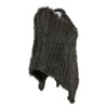 Women's 100% Real Natural Rabbit Fur Knitted Pullover Poncho Lady Cape Genuine Fur Shawl Warm One Size