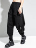 High Elastic Waist Black Brief Long Harem Trousers Loose Fit Pants Women Tide Spring Autumn 1DC778