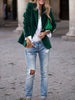 Women's Gold Velvet Blazer, Office Lady Spring Autumn Foreign Atmosphere, Red Blazers Suit, OL Professional Wear