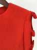 High Street Designer Suit Set Women's Long Sleeve Hollow Out Bow Blouse Tops Straight Pants Set 2pcs