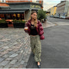 Stand Collar Layered Zipper Cotton Jacket Woman Loose Solid Color Long Sleeves Casual Coat Versatile Street Women's Warm Jackets