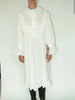 Elegant Chic Lace Maxi Dress White Cotton Autumn Spring Long Sleeve Women Dresses Loose Hollow Out Holiday Vestidos