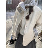 with Scarf Parkas Women Lamb Wool Patchwork Puffer Jacket Korean Fleece Down Coats Winter Cotton Padded Outerwears