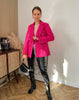 Women jacket Autumn Double Breasted Tweed Check Blazer Coat Vintage Long Sleeve Pockets Female Outerwear Chic