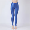 Sexy Women Thin Sheer See Through Pants Elastic Sexy Tight Silk Shiny Pencil Pant Oil Glossy Candy Color Yoga Leggings