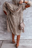 Vintage Women Oversized Hooded Long Cardigan Knitted Sweater Jumper Sweaters Knitted Plaid Casual Brown Coat Jersey Mujer Jacket