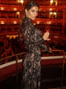 Hollow Out Lace Split Long Sleeve Women Dresses Evening Party Outfits O Neck Sheath Sexy Club Elegant Bodycon