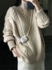 Autumn Winter Thick Turtleneck Cashmere Knitted Cardigan Women Casual Knit Loose Wool Sweater Larg Size Female Jacket Tops