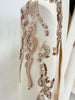 High Street Designer Vestido Women's Shawl Collar Beaded Draped Blazer Dress