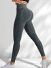 Women High Waist Seamless Yoga Pants Letter Sand Washed Hip Lifting Tight Waist Exercise Outdoor Sports Leggings