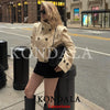 Streetwear Chic Women Trench Coat Stand Collar Double Breasted Long Sleeve Coat Autumn Trench Coat
