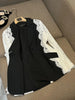 High Street Designer Jacket Women's Stylish Color Block Lace Patchwork Blazer