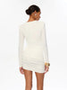 O Neck Hip Wrap Women Dresses Long Sleeve Hollow Out Sexy Club Skinny Solid Hip Wrap Bodycon Female Elegant