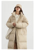 Women Down Coats Long Thick Warm Down Jackets Overcoat White Duck Down Loose Casual Jacket Autumn Winter