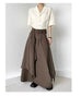 Autumn Loose Button Irregular Skirt Pants Wide Leg Pants Female Loose Casual All-Match Trousers Pants Women