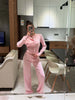 Fall Winter Knitted Suit Solid Cardigan Top Women's O neck Knitted Sweater Straight Trousers Two Piece Set Casual