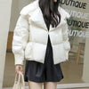 Lagabogy Winter Puffer Jacket Women Short 90% White Duck Down Coat Female Streetwear Warm Parkas Removable Sleeves Outwear