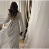 Spring Women Dress Set Minimalist Stand Collar Knot Button Slit Hem Long Dresses All-match Skirts Lady Street Gown