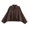 Suede Fabric Women Bomber Jackets Causal Long Sleeve Zipper Loose Coats Cropped Winter Warm Jacket Outwear