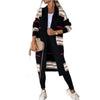 Print Long Cardigan For Women Autumn Winter Clothes Knit Loose Outerwear Soft Sweater Coat Streetwear Cover Up