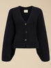 Women's Knitted Cardigan Solid Full Sleeve V Neck Ribbed Autumn Coat Commute Female Knitwear Cardigan Tops
