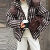Casual Stripe Women's Padded Jacket Hooded Zipper Warm Thicken Lady Coats Autumn Winter Female Street Outwear