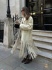 Elegant Tassel Woolen Coat Women Turn Down Collar Full Sleeve Pocket Female Autumn Jacket Streetwear Trench Coats