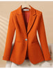 Spring Autumn Professional Jacket Women's Outerwear Chic Slim Long Sleeve Office Blazer Tops