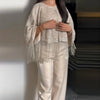 Sequined Tassel Oversized Shawl Tops Women Sexy Roud Neck Long Sleeve Shining Loose Fitting Capes Chic Ladies Partywear Clubwear