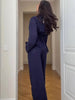 Two-piece Set Stand Collar Long Sleeved Single Breasted Top Straight Leg Pants Women's Clothing Autumn 19DB1060