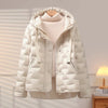 Autumn Winter Women's Puffer Jacket Short Hooded Thickened White Duck Down Coat Slim Fit Casual Warm Outerwear