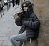 Fall Lightweight Hooded Puffer Jacket Russian Winter Women Zip Up Solid Warm Cotton Padded Outerwear Quilted Coat Куртка